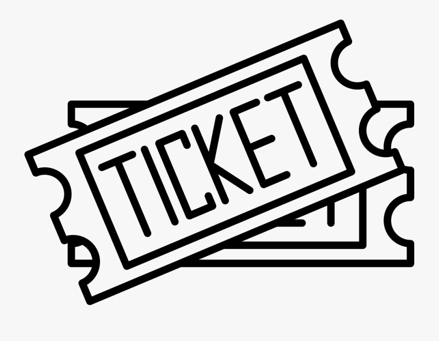 Ticket Svg Two - Tickets Icon Png, Transparent Clipart