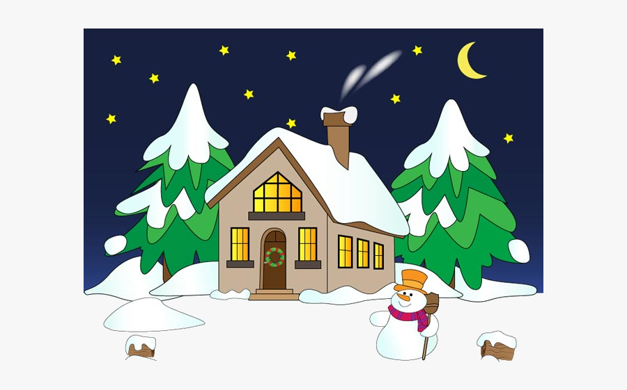 Winter Clipart , Transparent Cartoons - Christmas Tree House Cartoon, Transparent Clipart