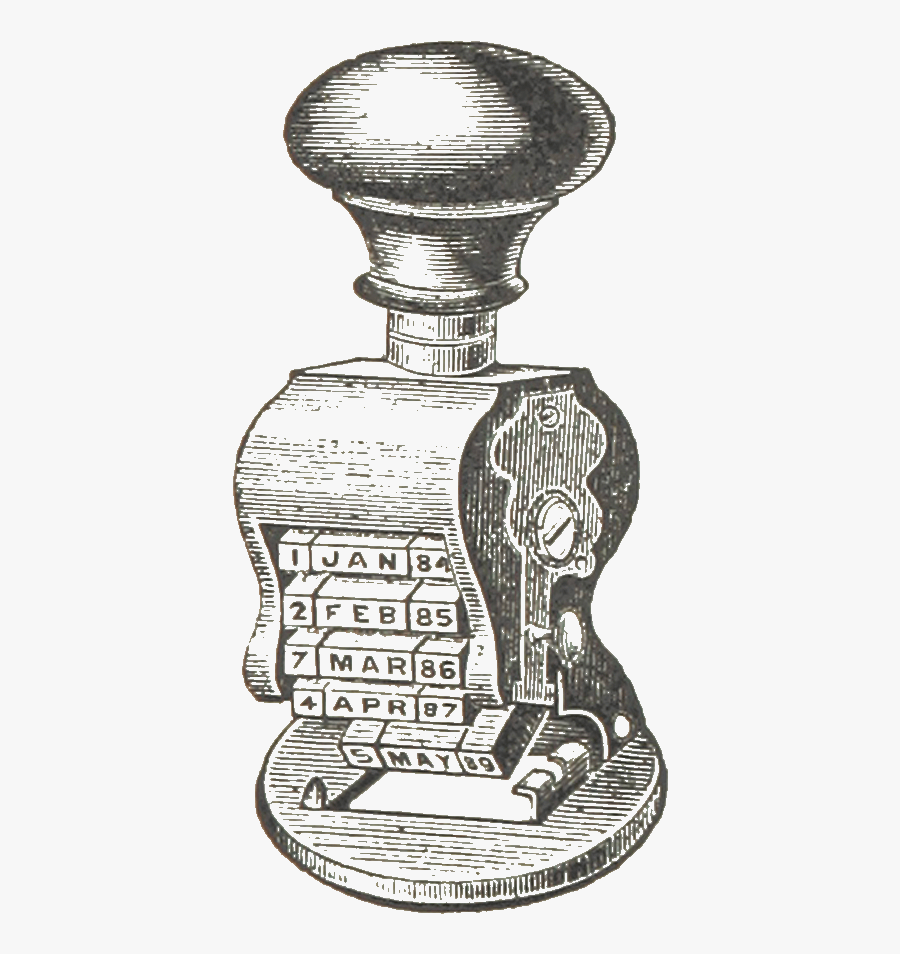 Vintage Date Stamp - Vintage Rubber Stamp Png, Transparent Clipart