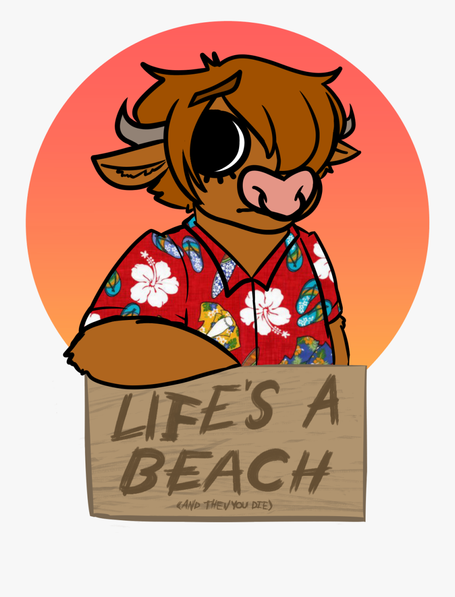 We Really Out Here Unironically Loving Tacky Beach - Cartoon, Transparent Clipart