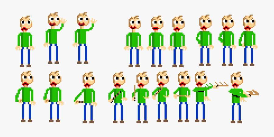 Baldi Sprite Sheet, Transparent Clipart