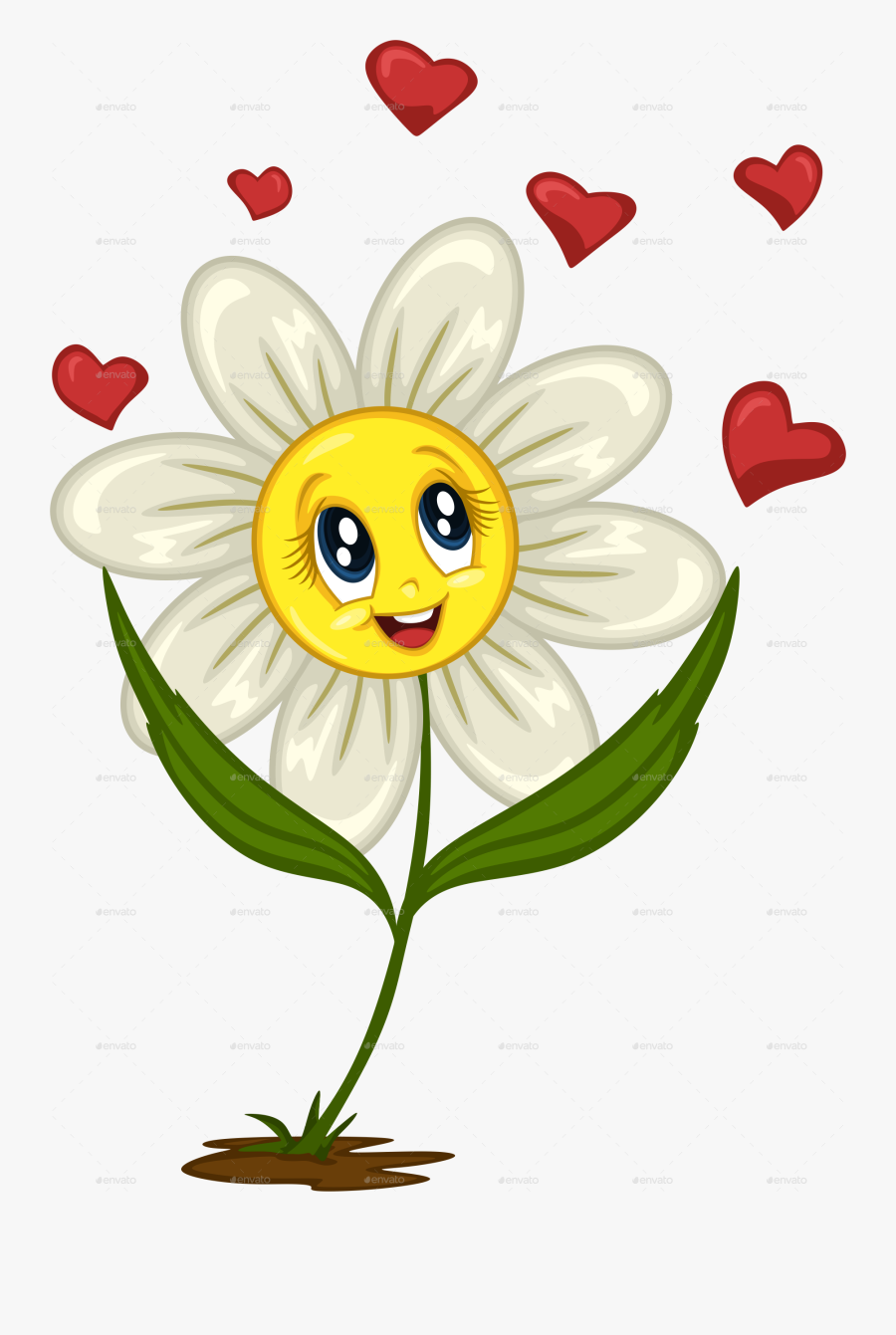 Transparent Daisey Clipart - Cartoon Daisy, Transparent Clipart