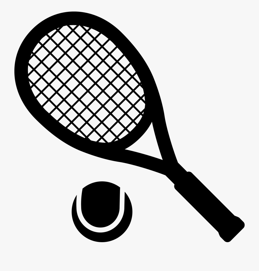 Tennis Racket Silhouette Png, Transparent Clipart