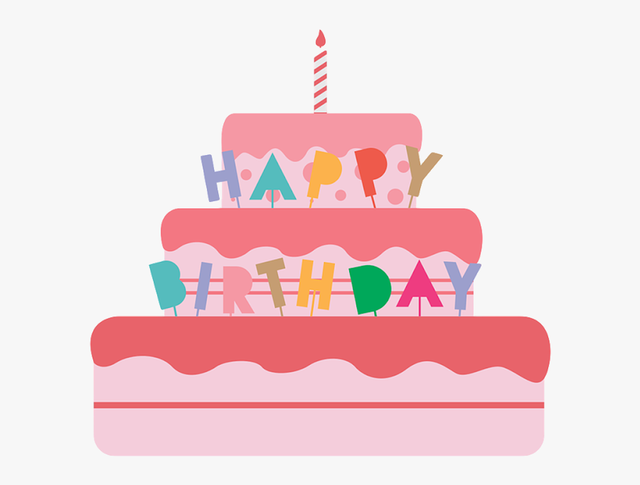 Birthday Png Pink - Birthday Cake Vector Png, Transparent Clipart