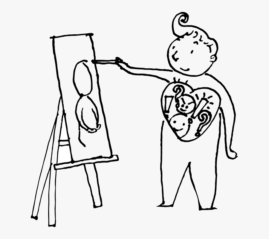 Drawing A Painter, Transparent Clipart