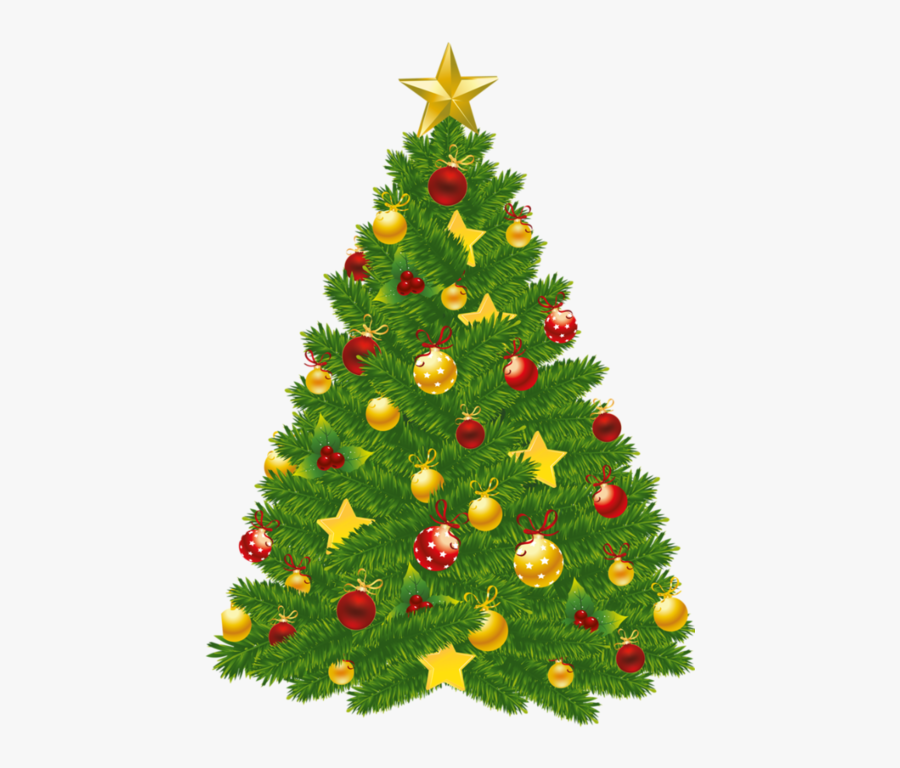 Vintage Clip Art - Christmas Tree Clipart With Transparent Background, Transparent Clipart