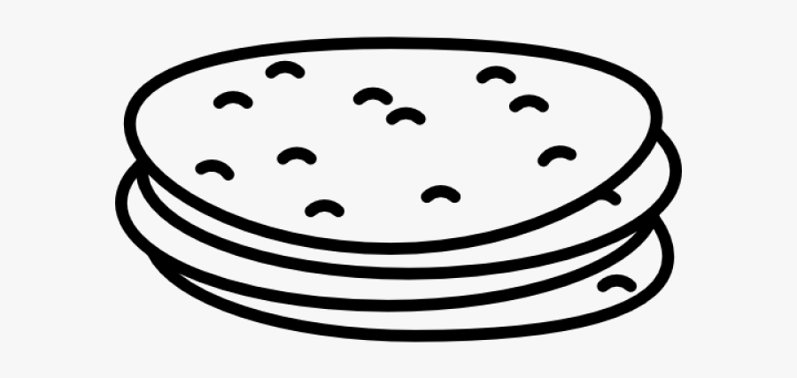  Roti  Clipart  Puri Chapati Black And White Free 