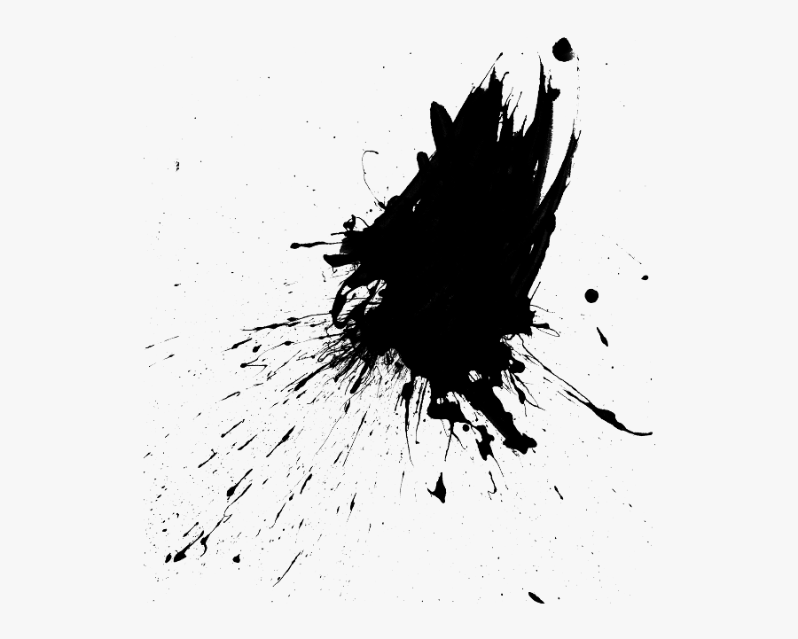 Download Paint Splatter Splash - Splatter Black Paint Drip, Transparent Clipart