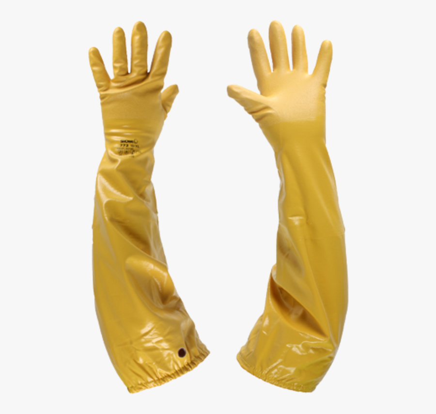 Transparent Rubber Gloves Clipart - Long Yellow Rubber Gloves, Transparent Clipart