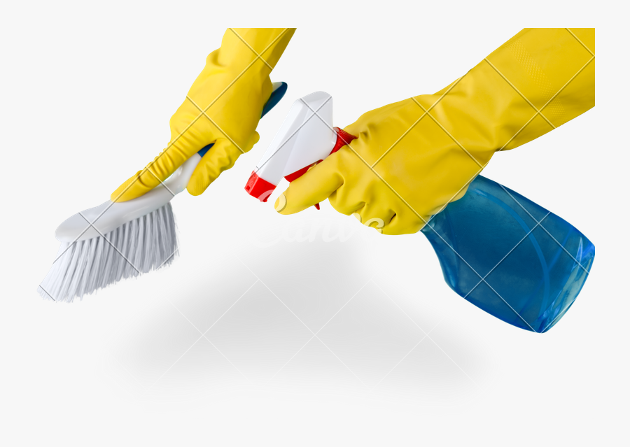 Clip Art Hand Holding Brush - Broom, Transparent Clipart