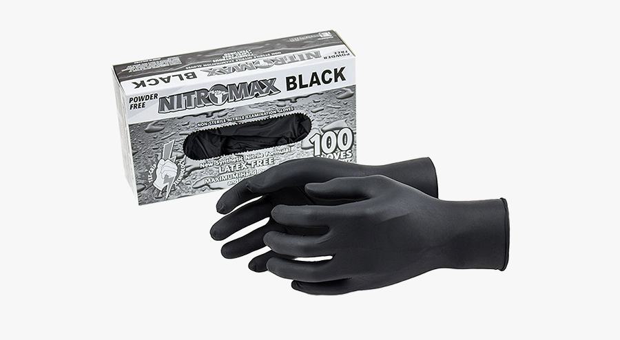 Nitro Black Gloves, Transparent Clipart