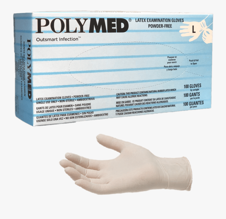 Polymed® Latex Exam Gloves-by Ventyv, Powder Free Yourglovesource - Latex Gloves Powder Free Polymer, Transparent Clipart
