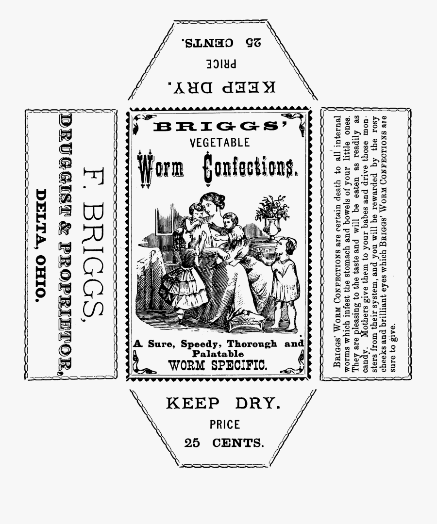 Vintage Confections Oh So - Apothecary Vintage Label Vector, Transparent Clipart