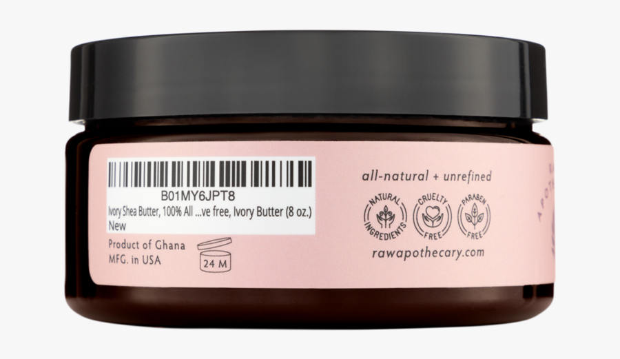 8 Oz Ivory Shea Butter Packaging Side With Upc - Cosmetics, Transparent Clipart