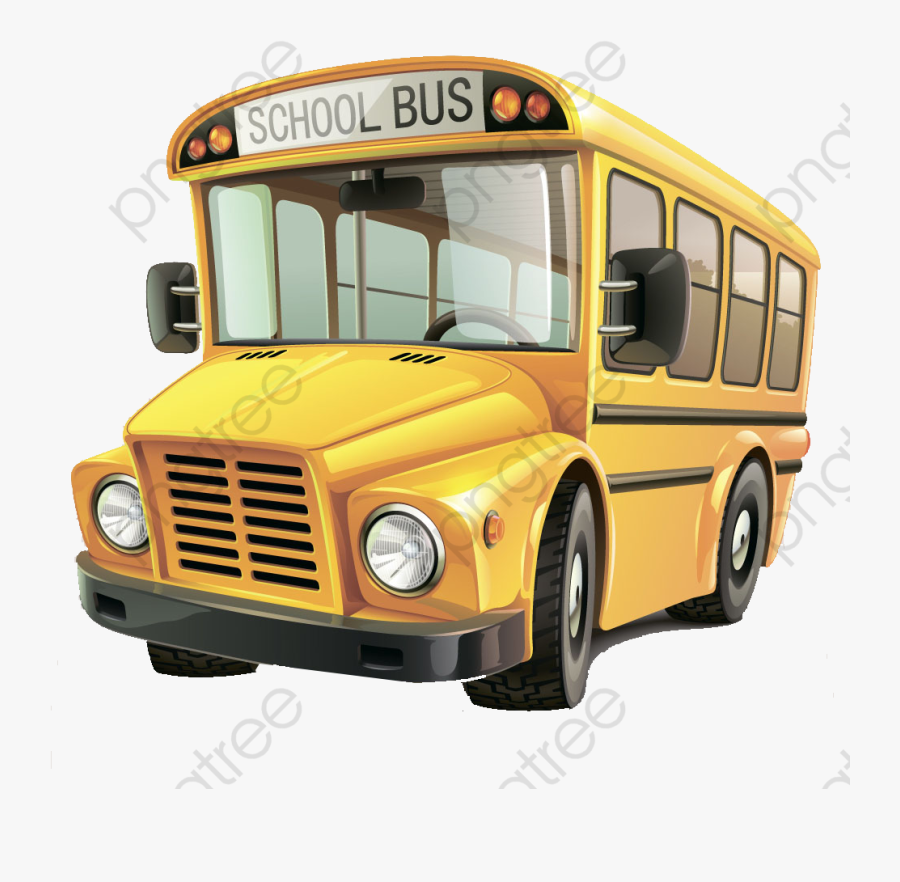 Cartoon School Bus - School Bus Cartoon Png, Transparent Clipart
