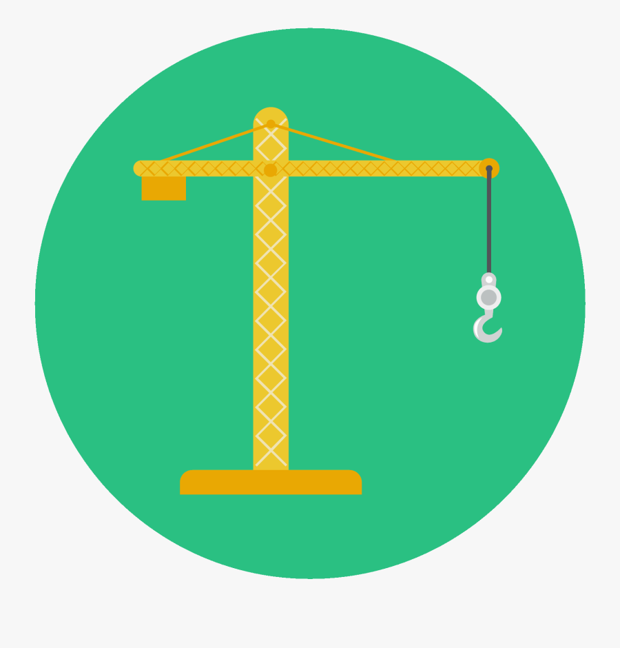 Clip Hook Vector Tower Crane - Icon Crane, Transparent Clipart