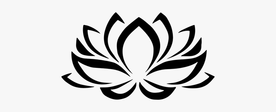 Lotus Flower Silhouette - Lotus Png Clipart, Transparent Clipart
