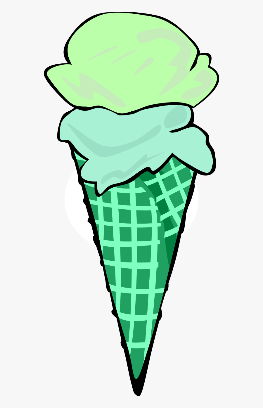 Ice Cream Cone Two Scoops For Fast Food Menu - Ice Cream Clipart Png, Transparent Clipart