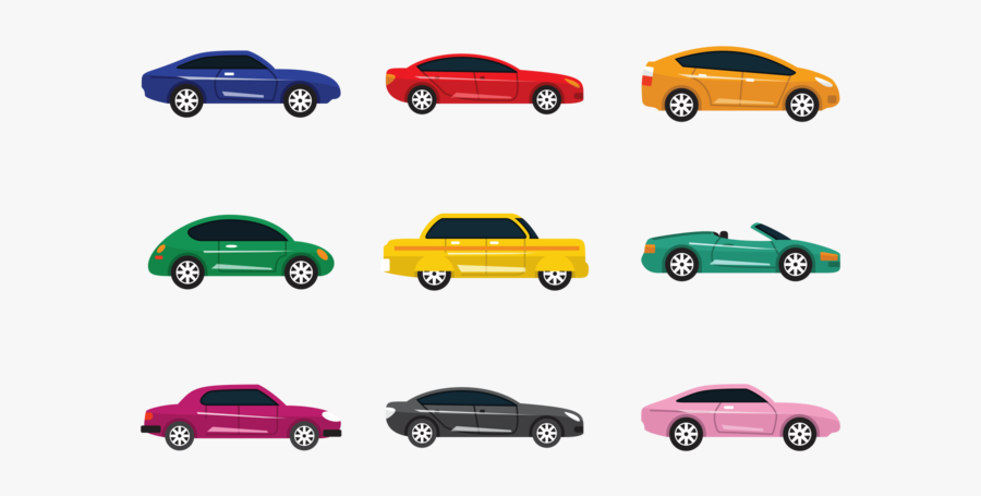 Colorul Carros Vector Icons - Carro Vector, Transparent Clipart