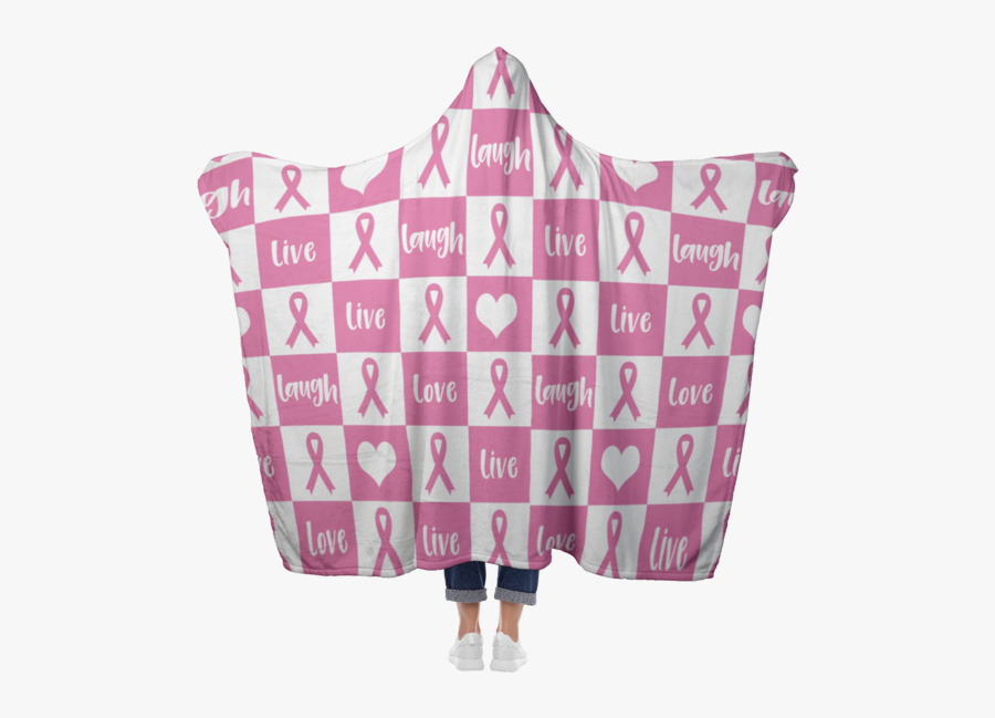 Love Love Laugh Pink Ribbon Hooded Blanket - Carmine, Transparent Clipart