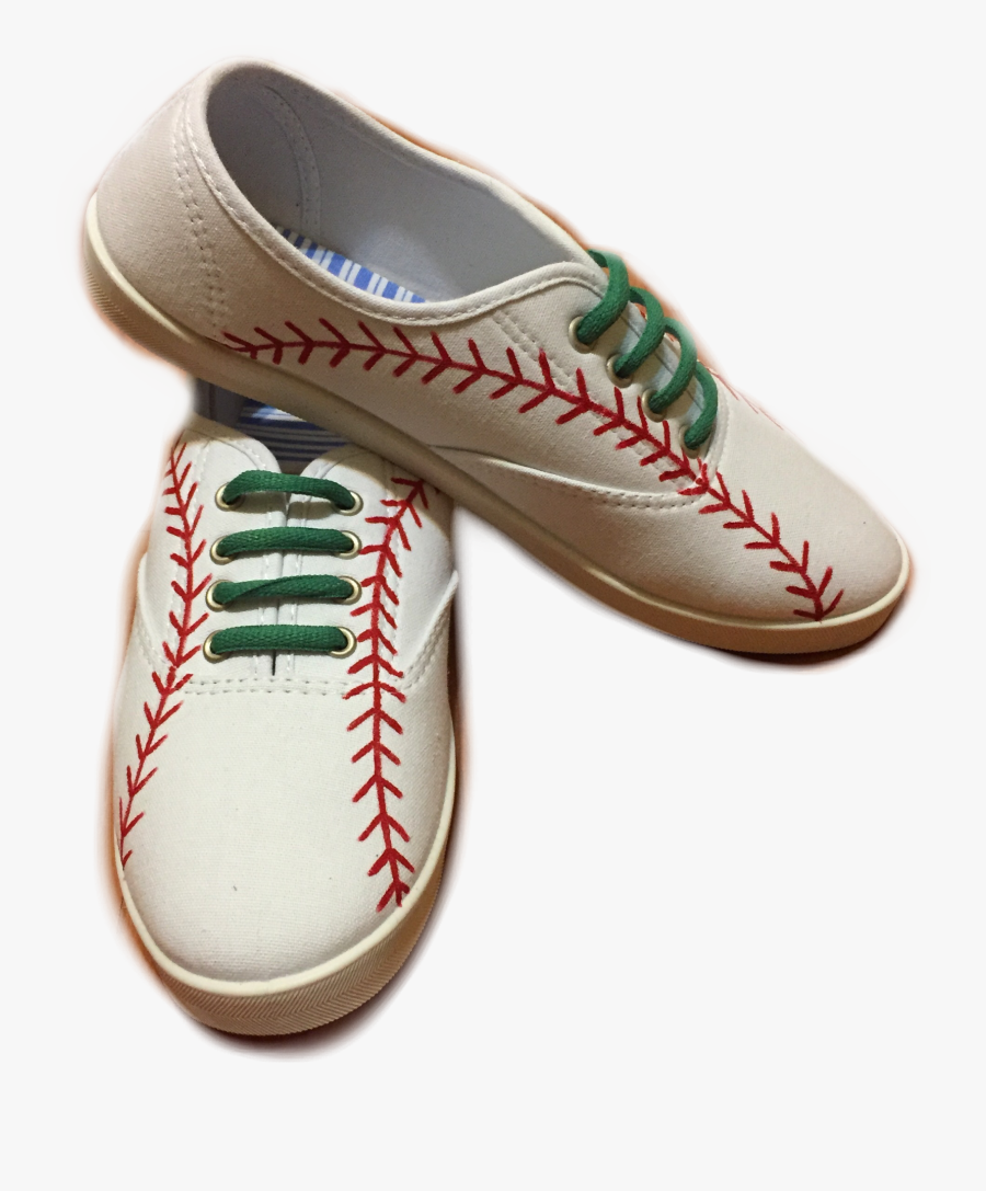 Baseball Side Stitch Shoes W Green Laces - Walking Shoe, Transparent Clipart