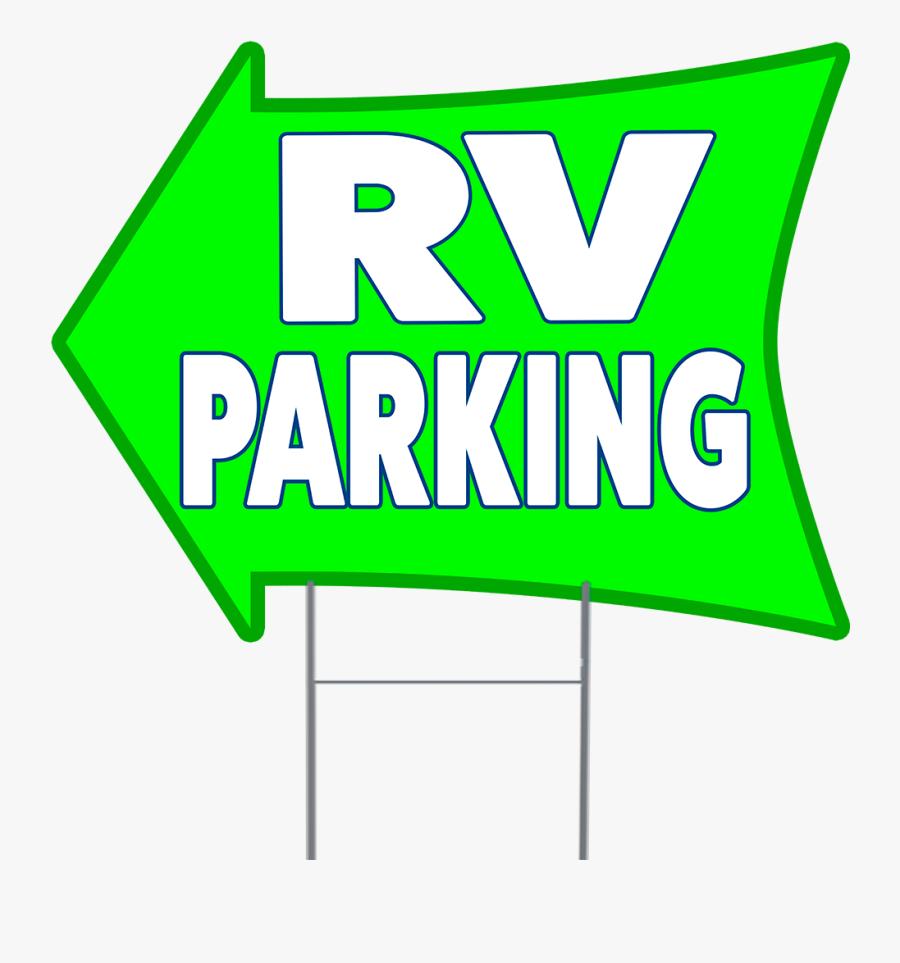 Rv Parking 2 Sided Arrow Yard Sign, Transparent Clipart
