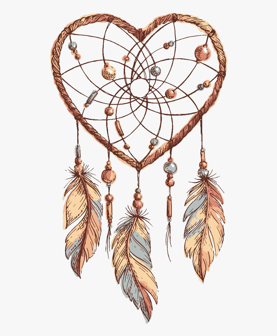 #boho #dreamcatchers #dreamcatcher #heart #freetoedit - Dreamcatcher Drawing, Transparent Clipart