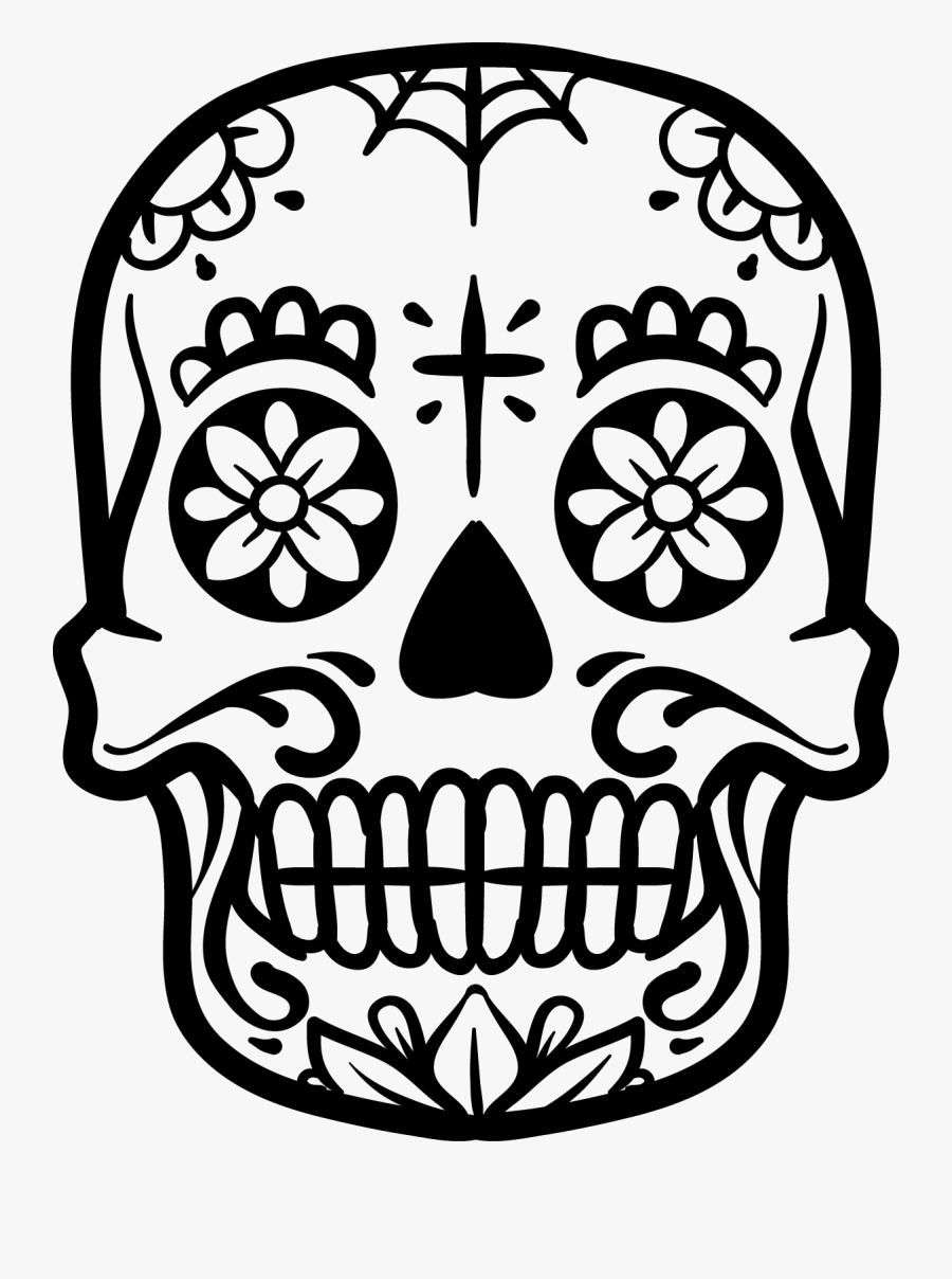 Day Of Dead Skull Texture, Transparent Clipart