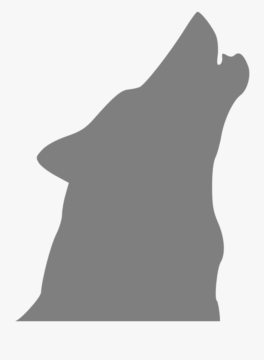 Transparent Wolf Howling Png - Grey Wolf Howling Silhouette, Transparent Clipart