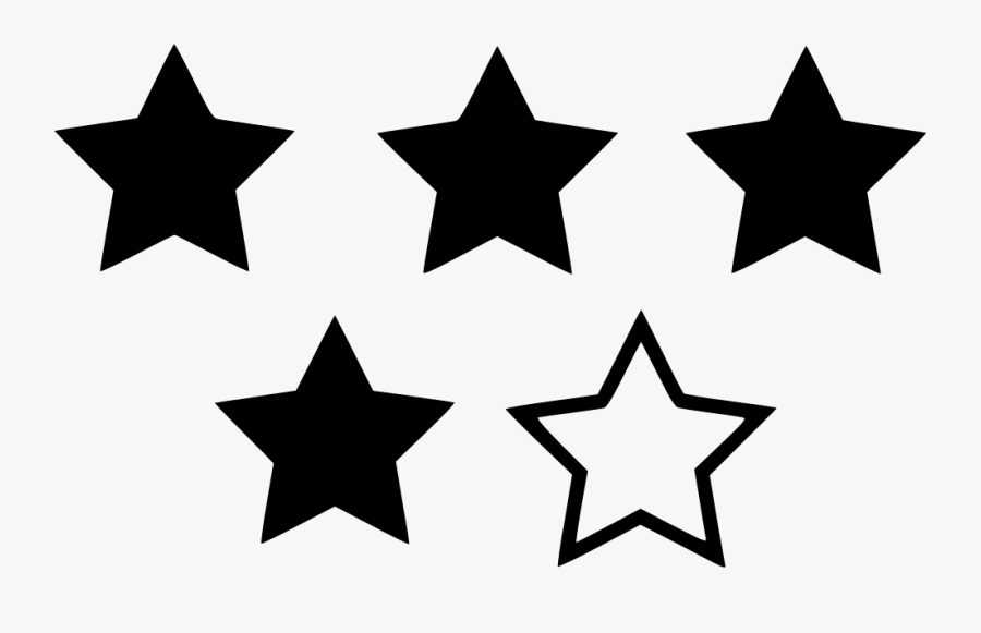 Four Star Svg Icon - 4 Star Rating Blue, Transparent Clipart