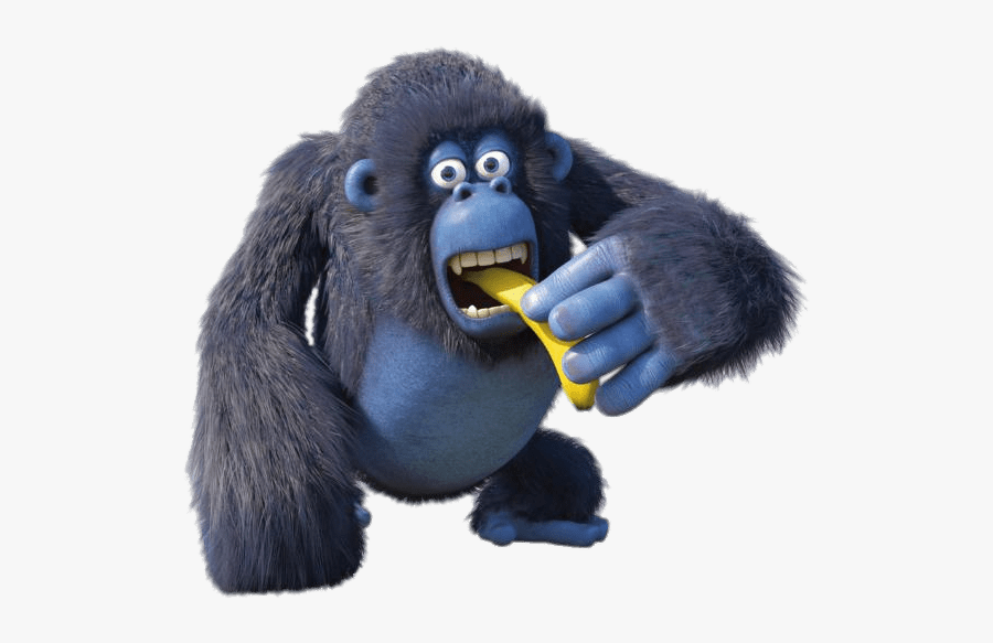 Miguel The Gorilla Eating Banana - Transparent Gorilla With Banana, Transparent Clipart