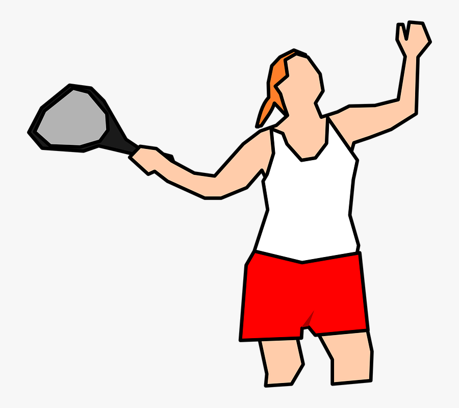 Tennis, Racket, Sports, Player, Hit, Game, Leisure - Buatlah Gambar Ilustrasi Dengan Objek Manusia Tidak, Transparent Clipart