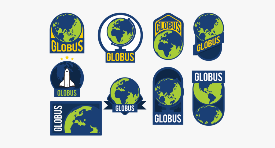 Globus Labels Vector - Label, Transparent Clipart