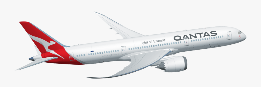 Airplane Clipart Qantas - Qantas Plane Transparent Background, Transparent Clipart