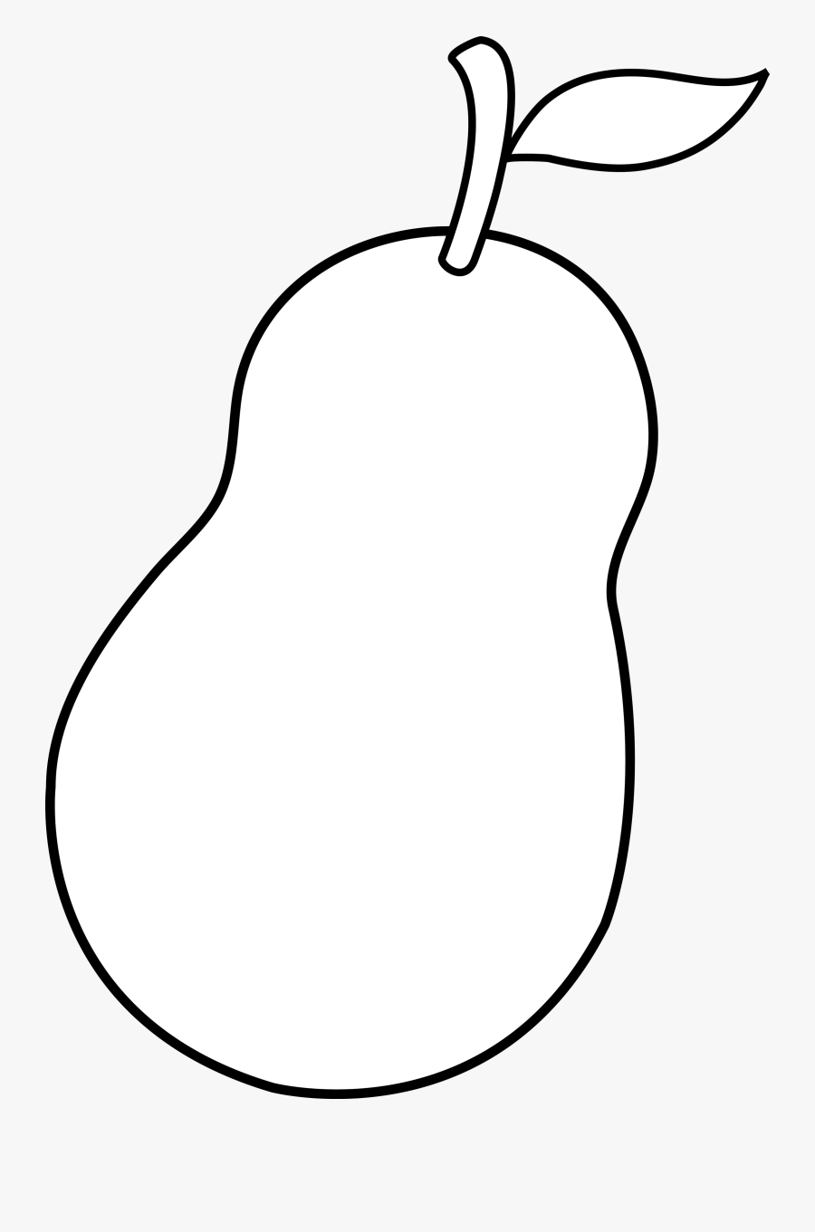 Pear Clipart Coloring - Clip Art, Transparent Clipart