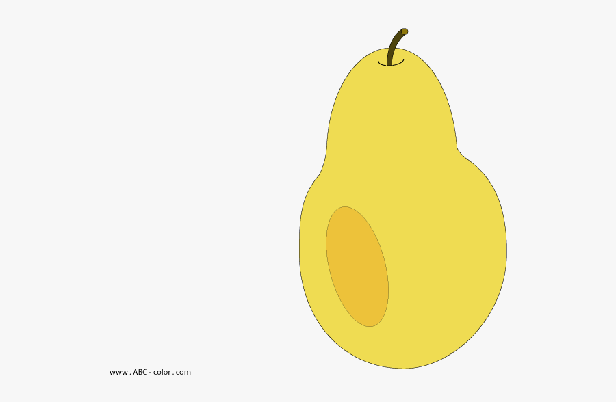 Pear Clipart Coloring - Seedless Fruit, Transparent Clipart
