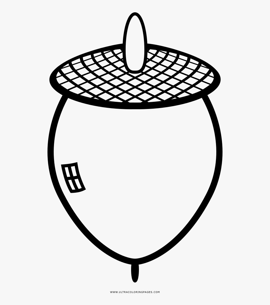 Acorn Coloring Page, Transparent Clipart