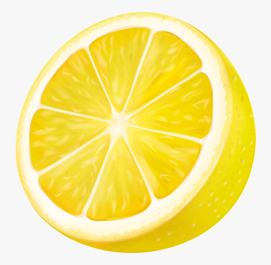 A Sliced Lemon Wedge - Orange, Transparent Clipart