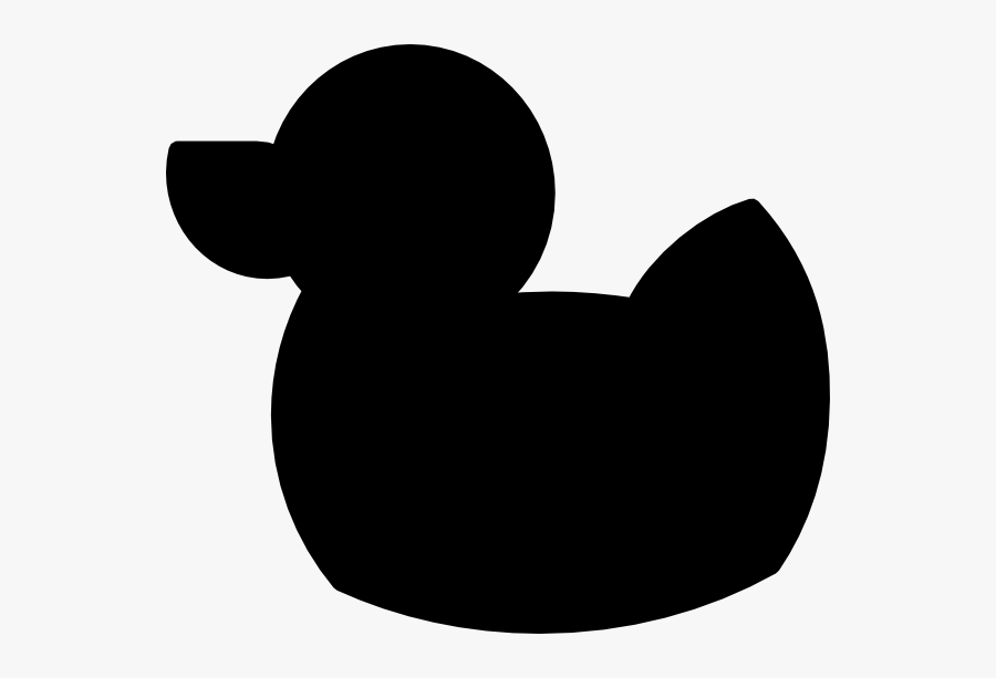 Stencil Drawing Image Rubber Duck Child - Black Cartoon Duck, Transparent Clipart