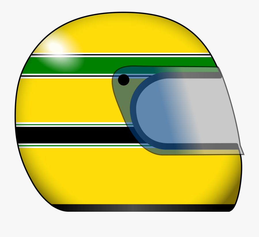 Helmet Clipart File - Ayrton Senna Helmet Vector, Transparent Clipart