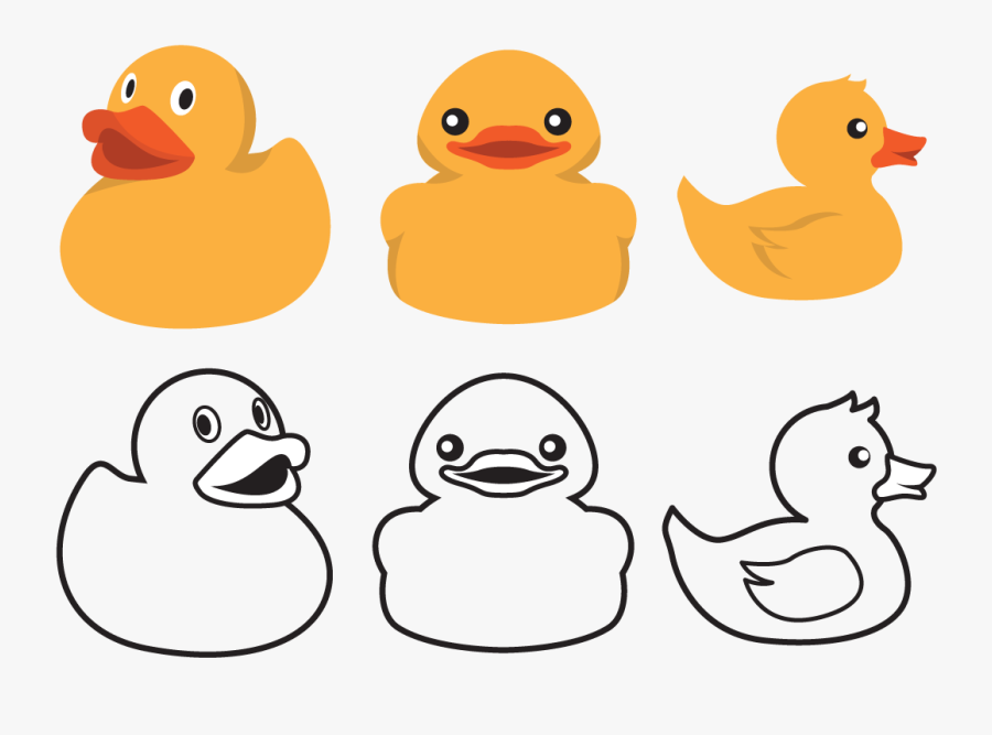 Daffy Duck Rubber Duck Drawing - Clipart Rubber Duck Outline, Transparent Clipart