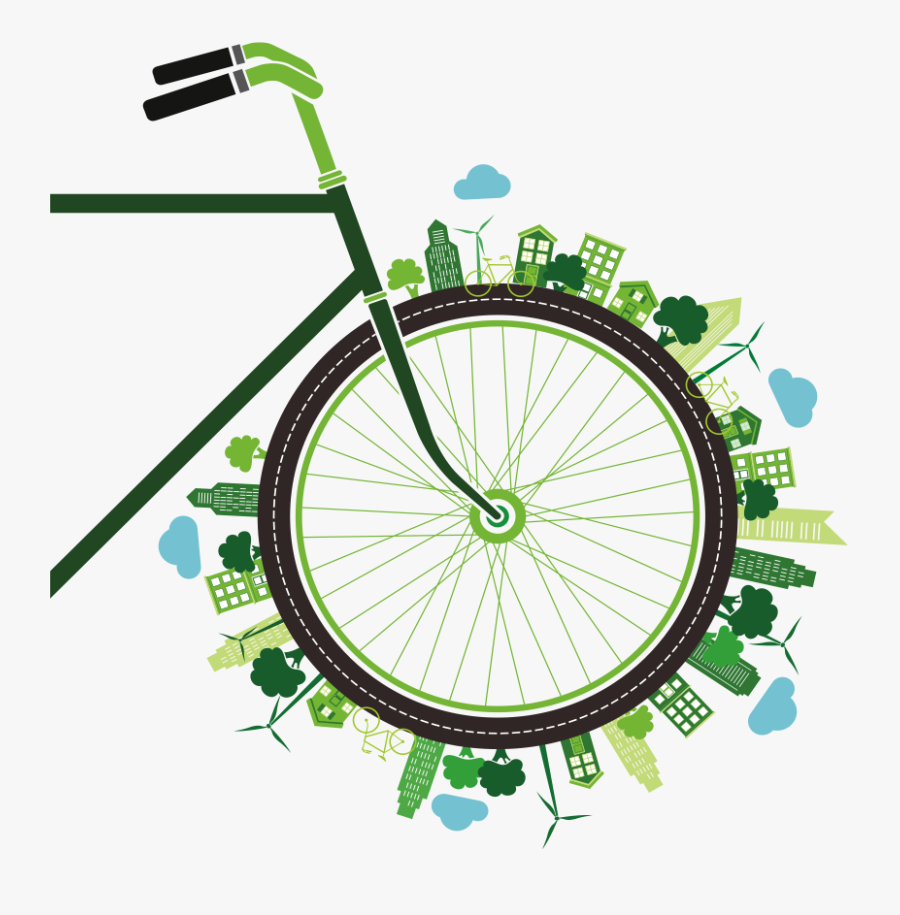 Clipart Bike Green Bike - Bicycle, Transparent Clipart