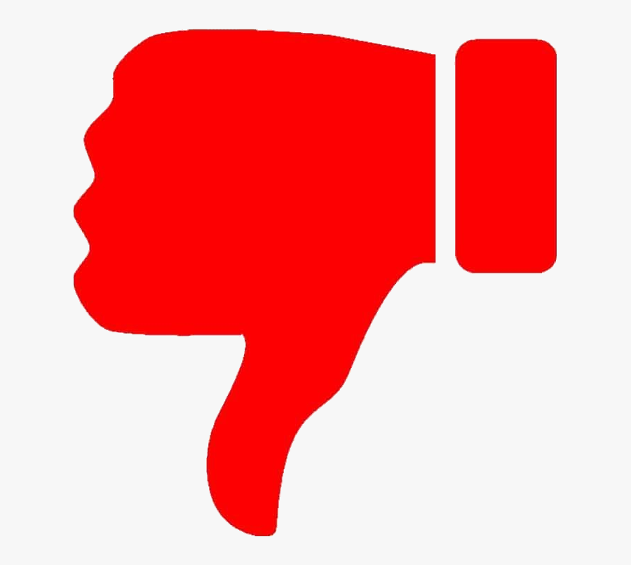 Dislike Png File - Red Thumbs Down Transparent, Transparent Clipart