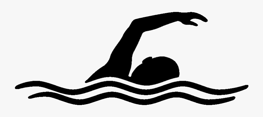 Stickers Muraux Pour Salle De Bain - Swimming Black And White, Transparent Clipart