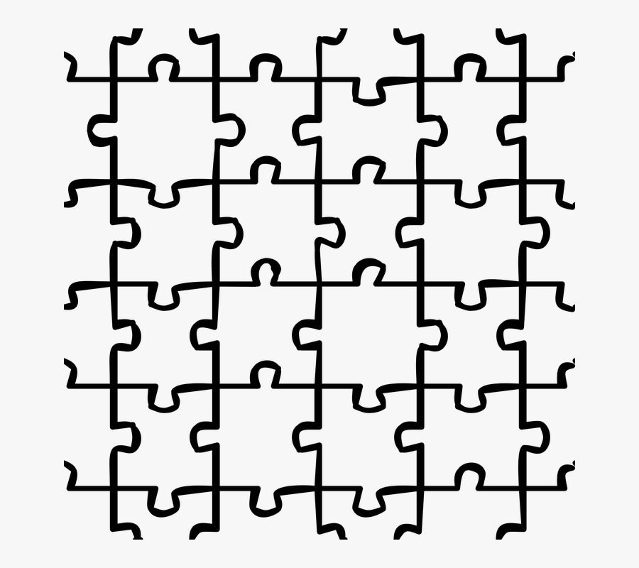 Puzzle Pieces Clipart Black And White, Transparent Clipart
