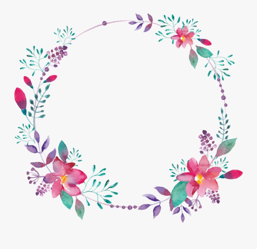 #flower #flowers #circle #flowerframe #flowercircle - Transparent Flower Circle Border, Transparent Clipart