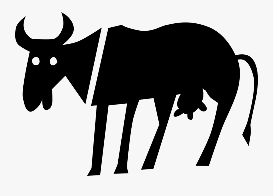 Vector Illustration Of Dairy Farm Milking Cow, Transparent Clipart