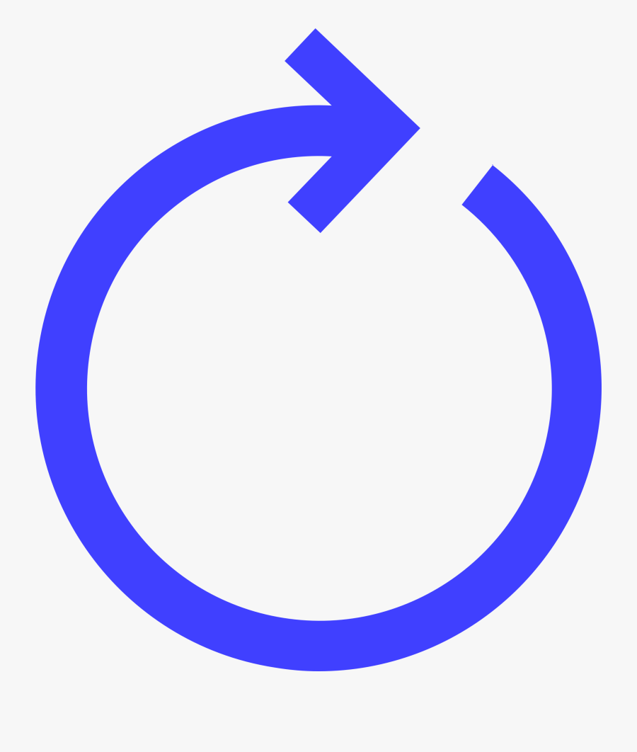 Circle Arrow Icon Blue Png - Blue Circle With Arrow, Transparent Clipart