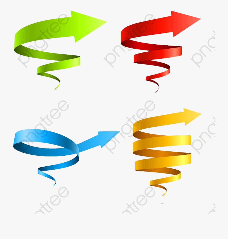 Red Blue Spiral - Blue Arrow, Transparent Clipart