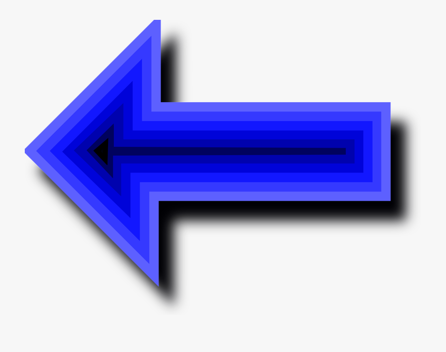 Arrows Blue Left Pointing Png Image - Blue Arrow Pointing To Left, Transparent Clipart